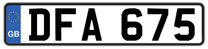 registration number dfa 675